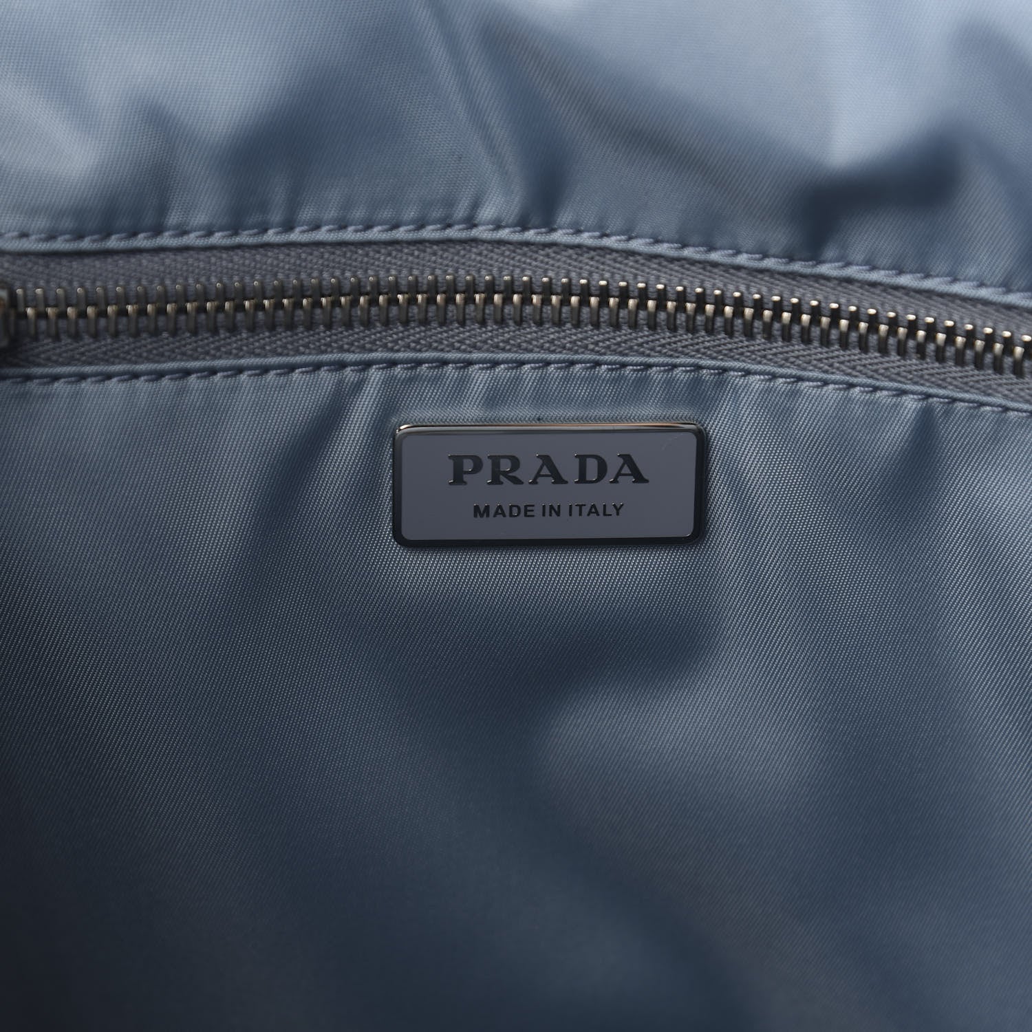 Prada Tessuto Nylon Etiquette Studded Tote Black Astrale 8 of 10