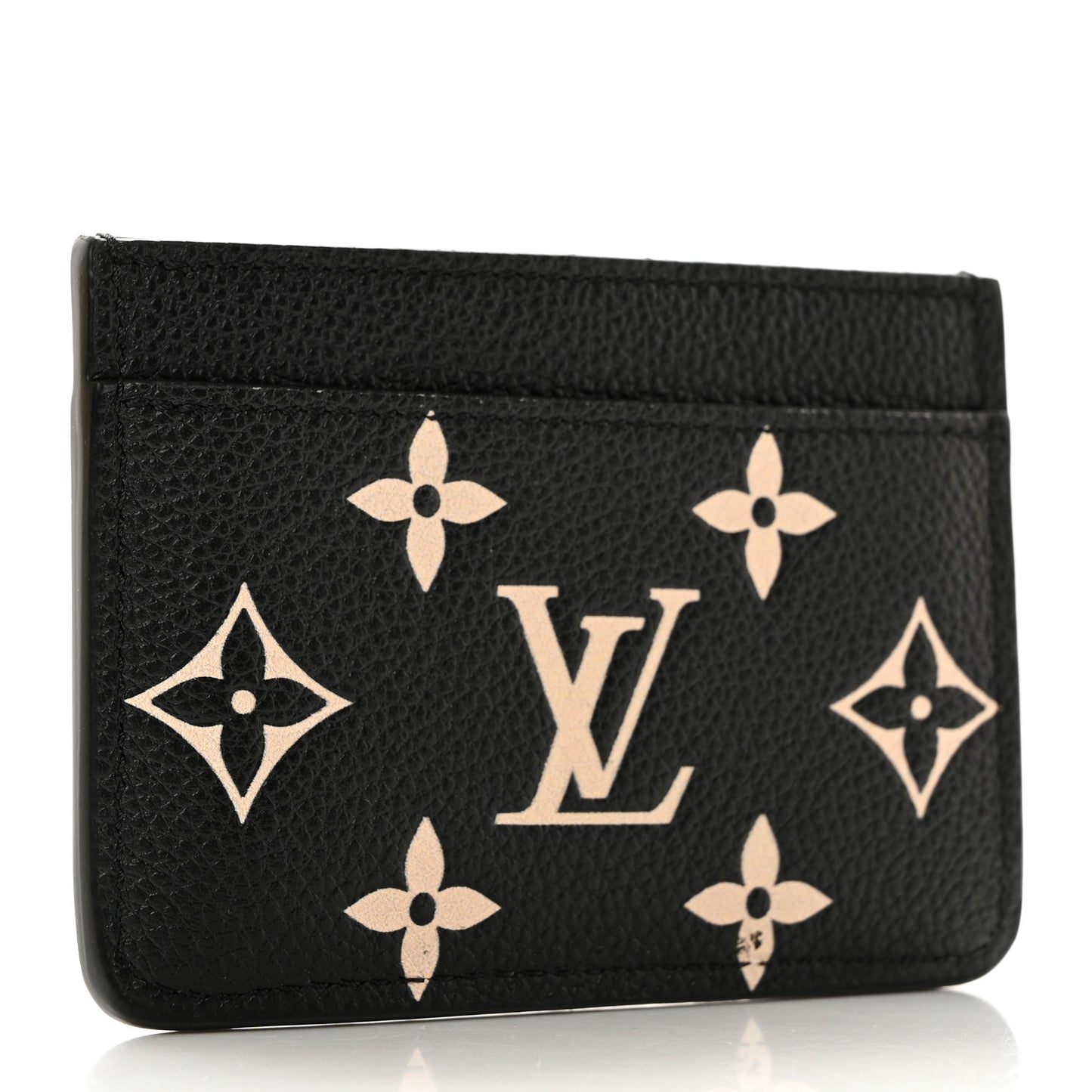 Empreinte Card Holder Black Beige
