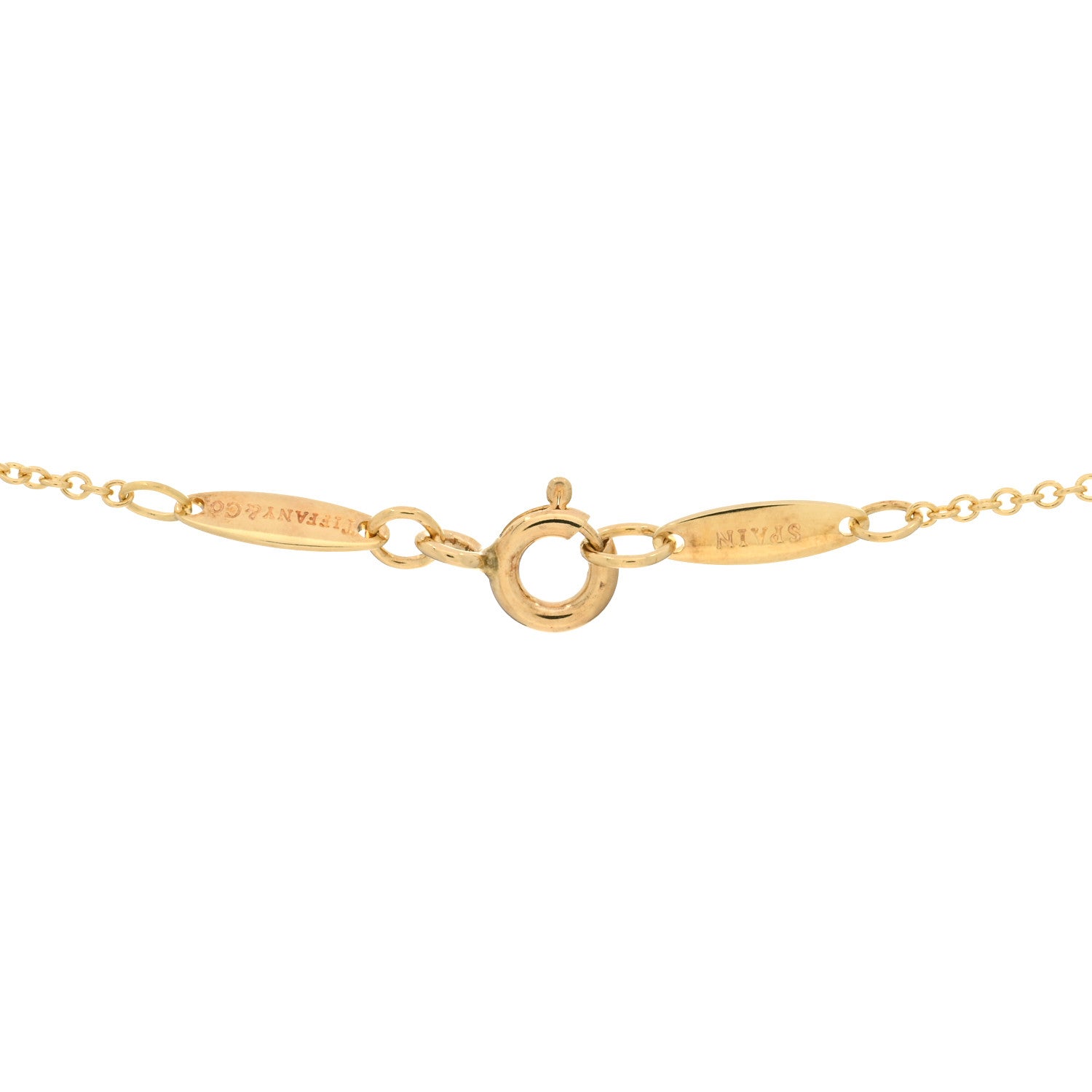 Tiffany 18K Yellow Gold 14mm Elsa Peretti Bean Pendant Necklace 3 of 3