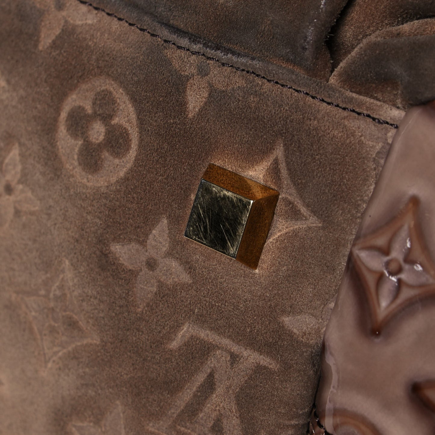 Suede Patent Monogram Irene Brown