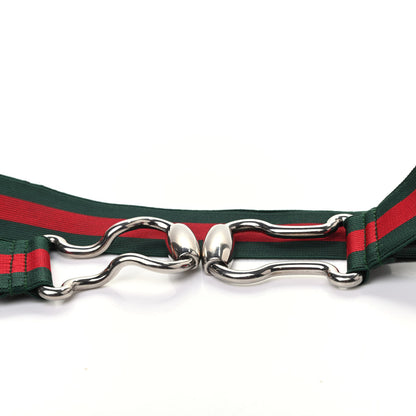 Gucci Elastic Web Belt 85 34 Red Green 4 of 4