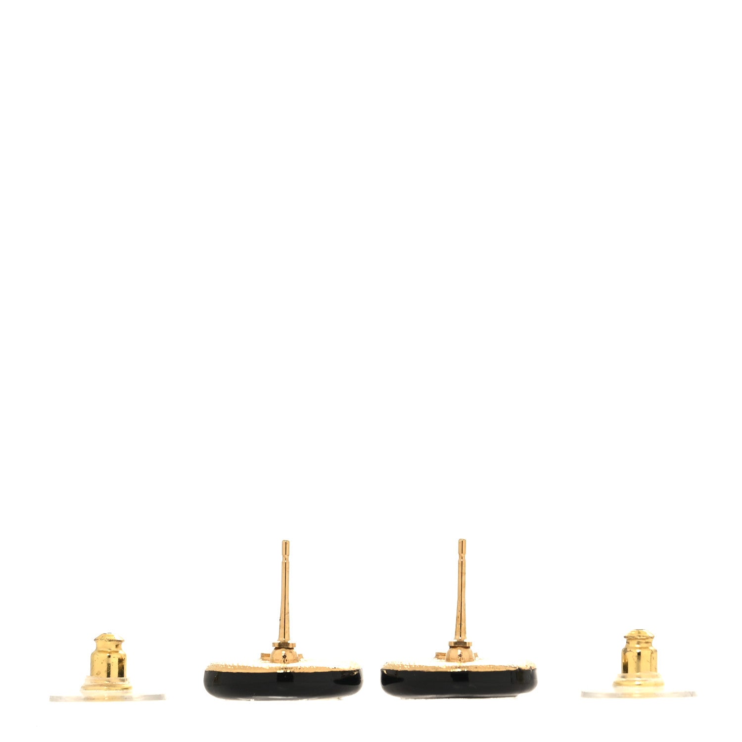 Chanel Pearl Coco Round Earrings Gold Pearly White 3 of 4