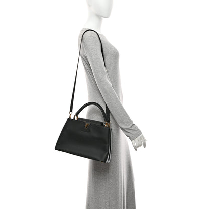Louis Vuitton Taurillon Capucines PM Black 2 of 9