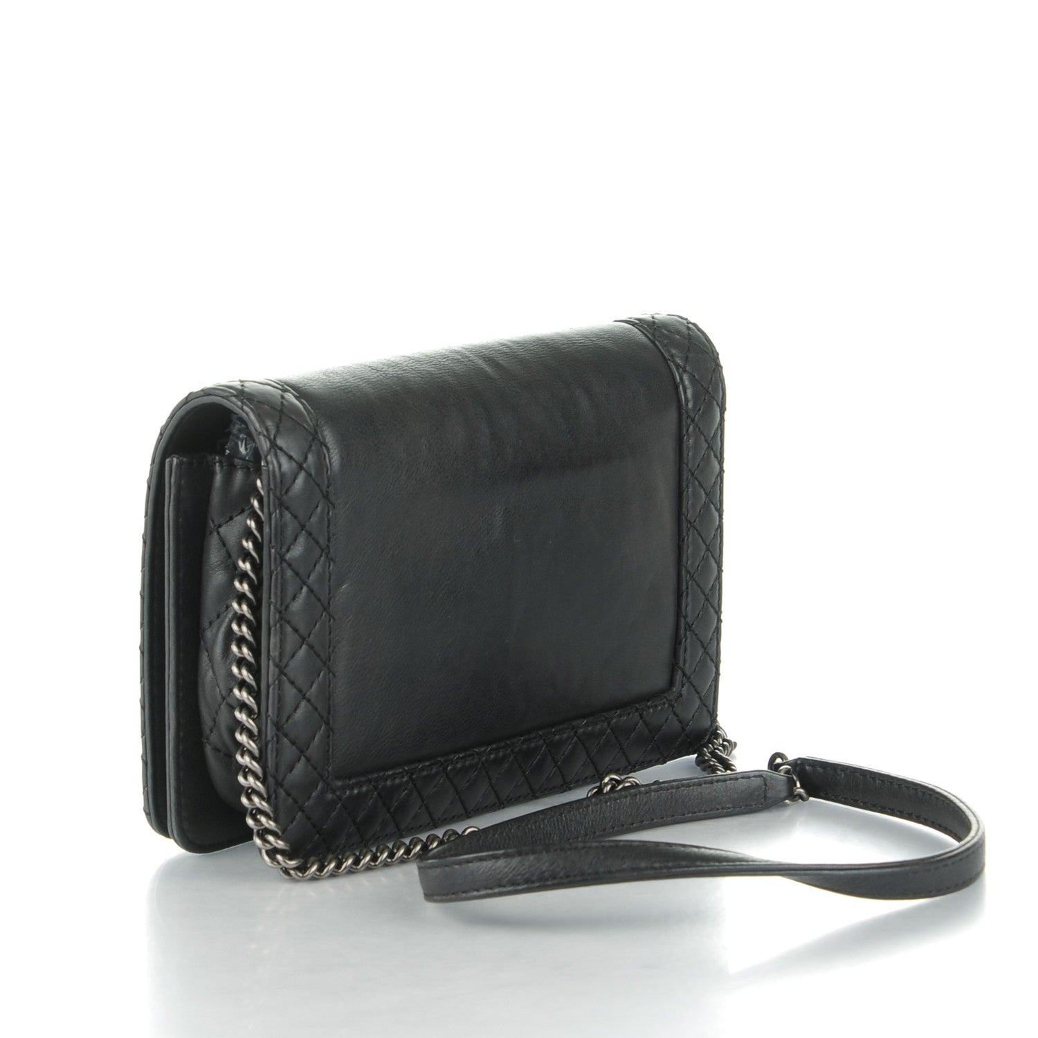 Chanel Calfskin Small Boy Reverso Flap Black 3 of 8