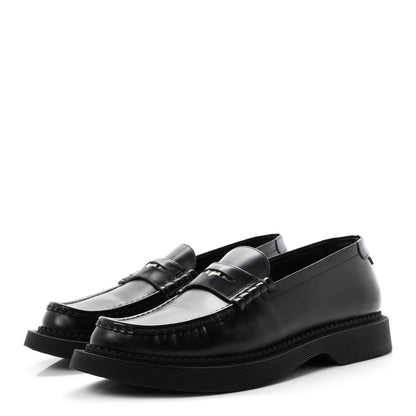 Saint Laurent Calfskin Teddy Hellbourg 10 Mens Penny Loafer 43.5 Black 4 of 10