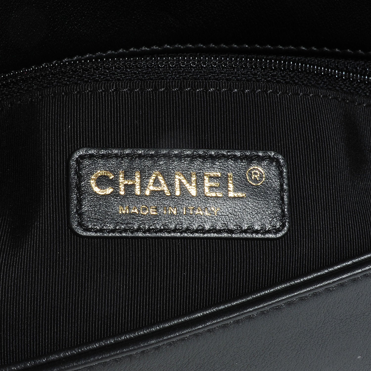 Chanel Calfskin Quilted Graphic Flap Bag Black White 7 of 8