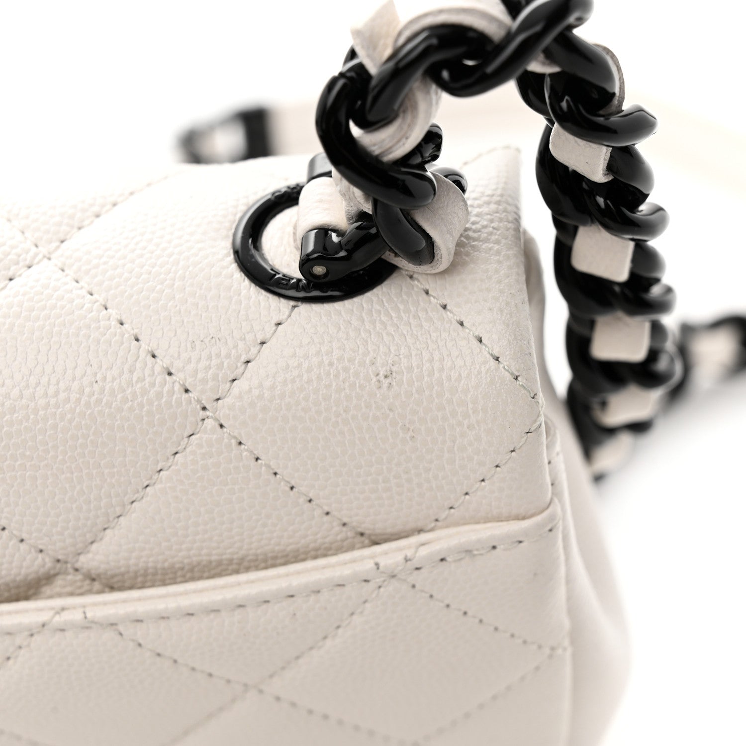 Chanel Caviar Quilted My Everything Small Flap White Black 11 of 15