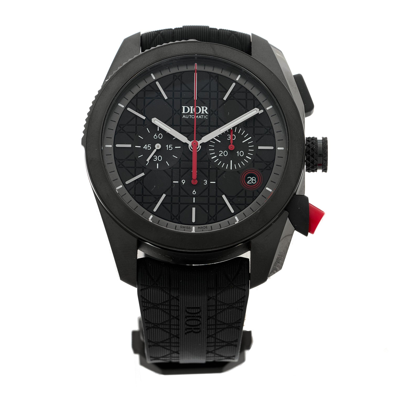 Christian Dior DLC Stainless Steel Rubber 41mm Chiffre Rouge Chronograph Automatic Watch Black 1 of 5