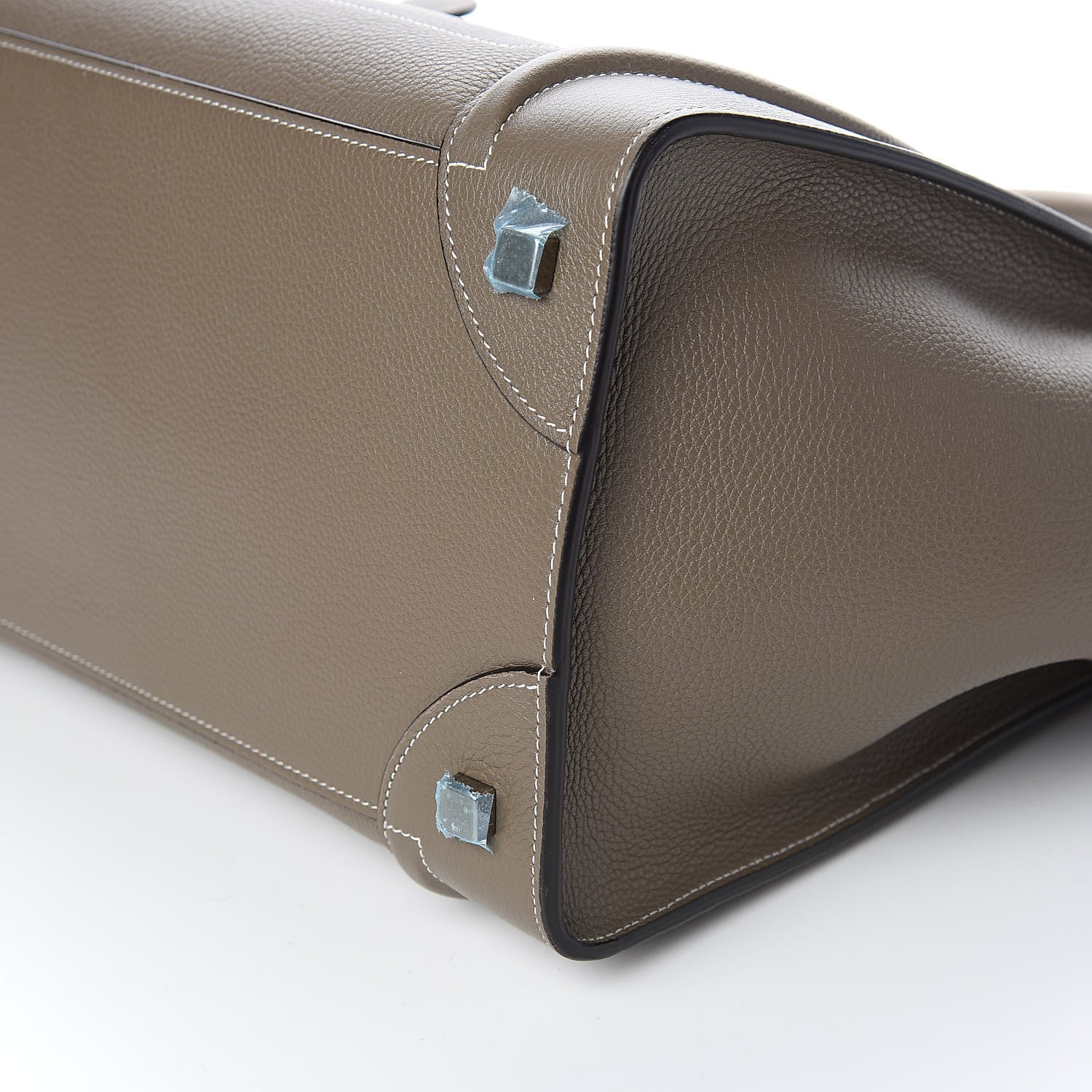Celine Drummed Calfskin Mini Luggage Souris 10 of 11