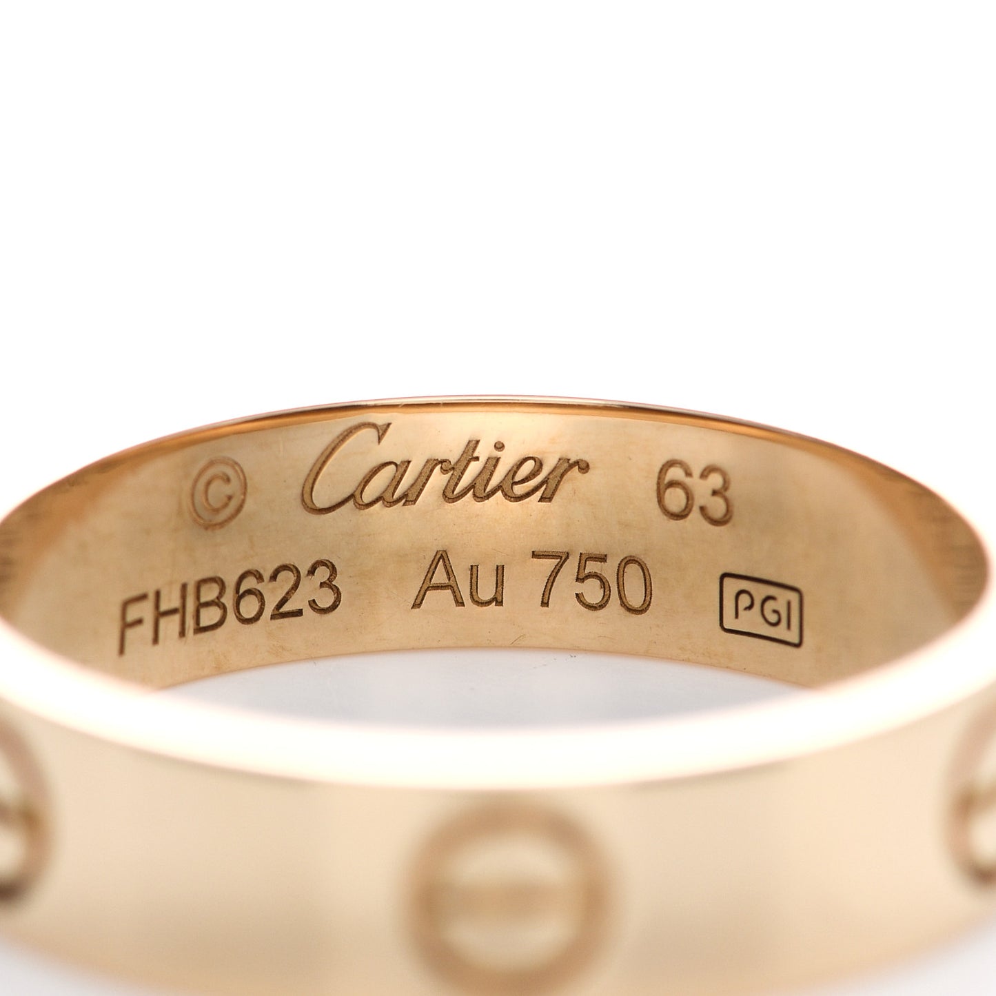 18K Yellow Gold 5.5mm LOVE Ring 63 10.25