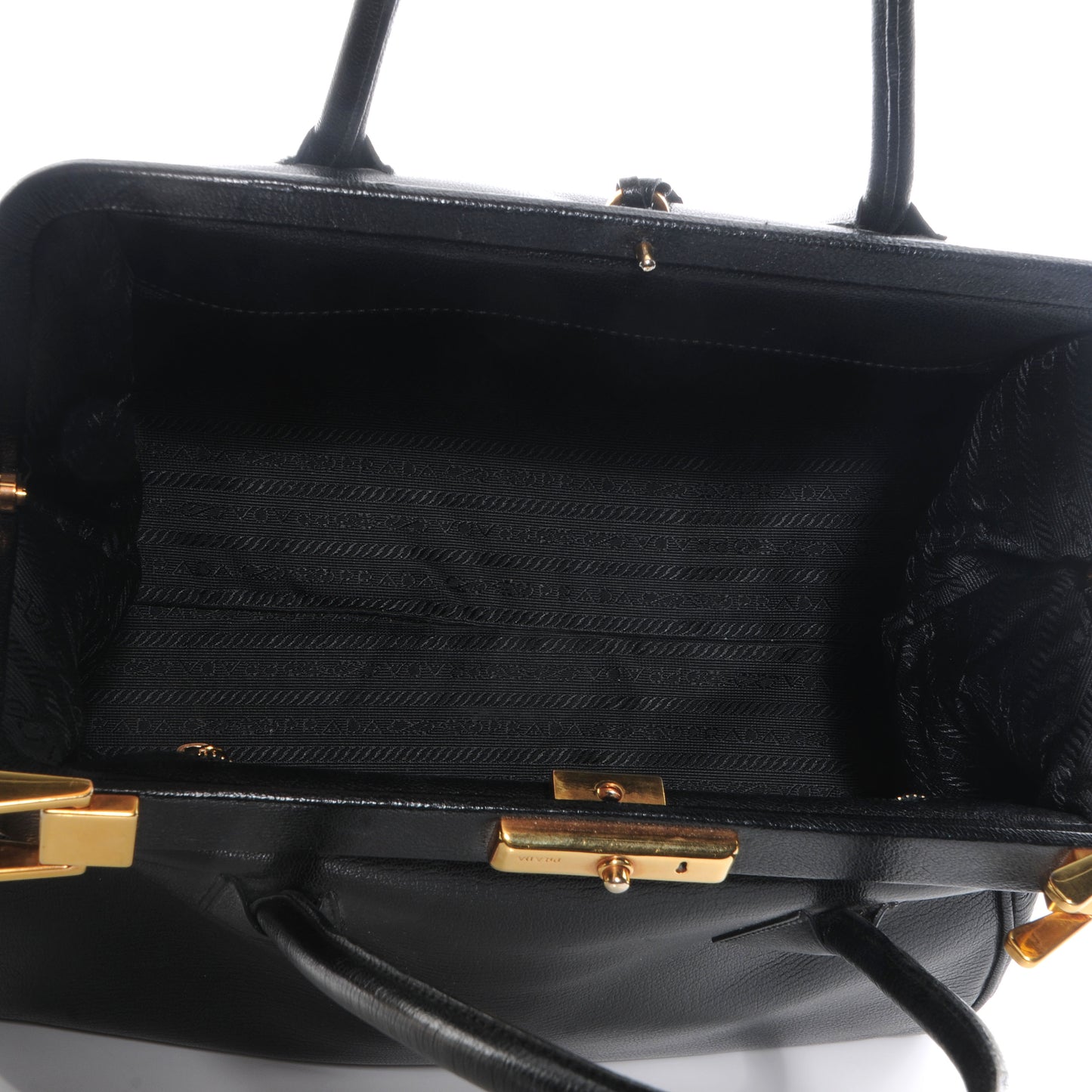Goatskin Cerniera Doctor Bag Black