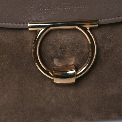 Salvatore Ferragamo Calfskin Suede Margot Top Handle Satchel Tan 11 of 11