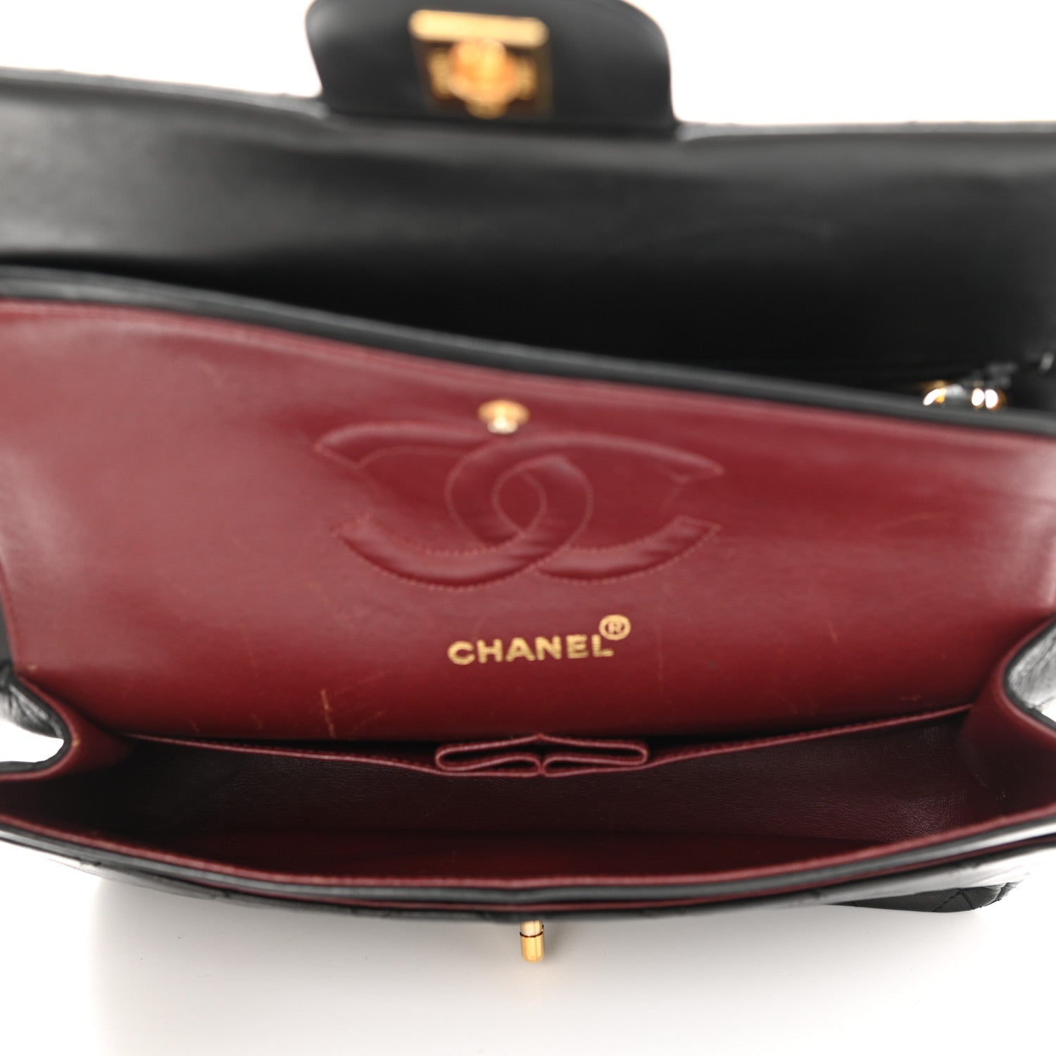 Chanel Lambskin Quilted Medium Double Flap Black 4 of 14