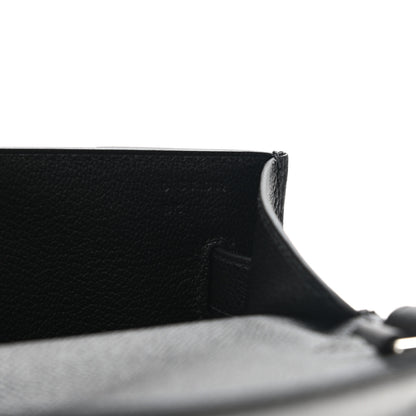 Hermes Epsom Kelly Depeches 25 Pouch Black 7 of 7