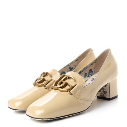 Gucci Vernice GG Victoire 55mm Loafer Pumps 39 Sand Storm 3 of 10
