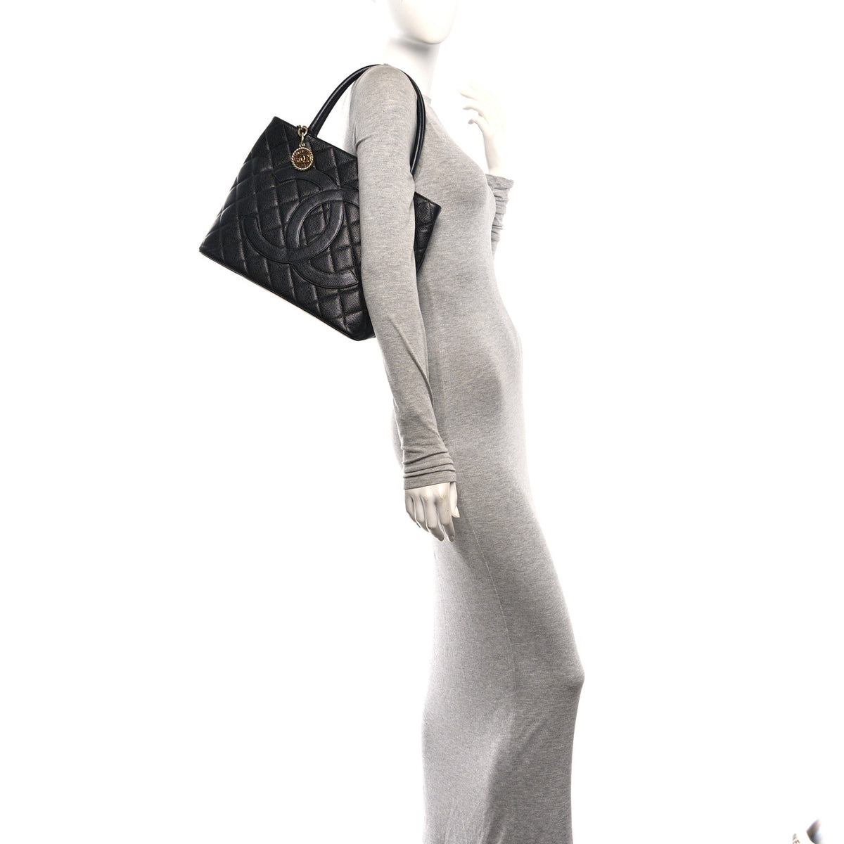 Chanel Caviar Quilted Medallion Tote Black 2 of 10