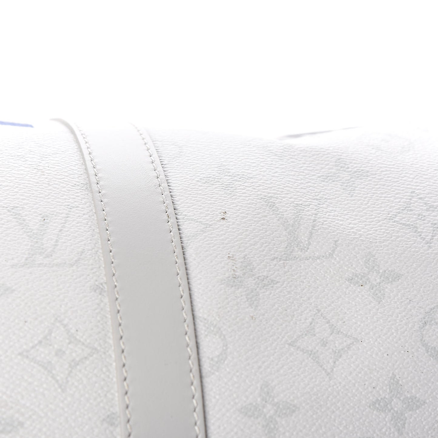 Monogram Logo Keepall Bandouliere 50 White