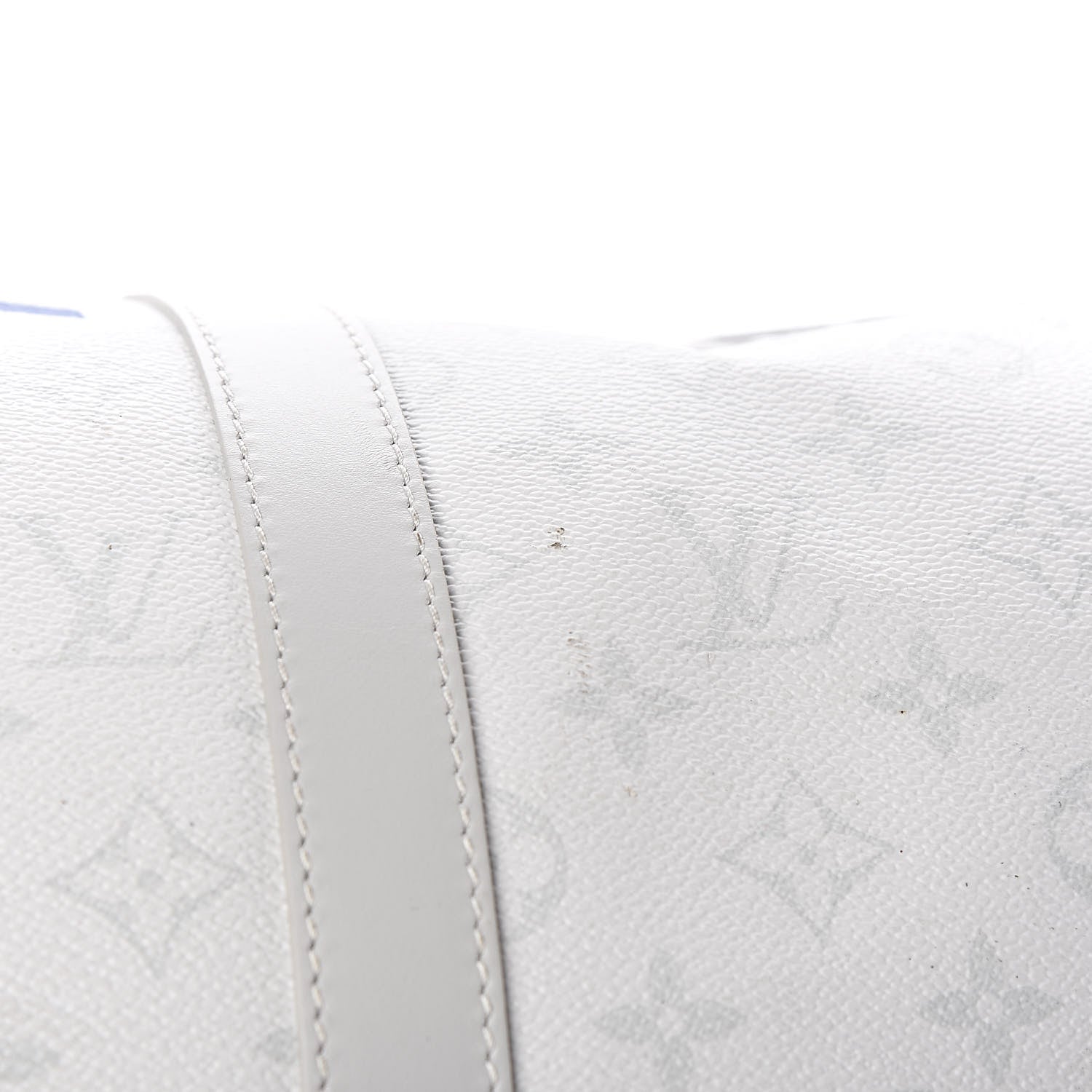 Louis Vuitton Monogram Logo Keepall Bandouliere 50 White 13 of 15