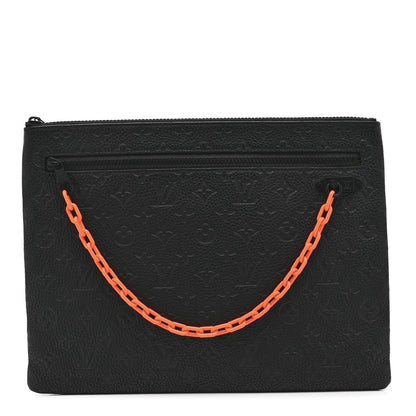 Louis Vuitton Taurillon Monogram Solar Ray A4 Pouch Black 1 of 9