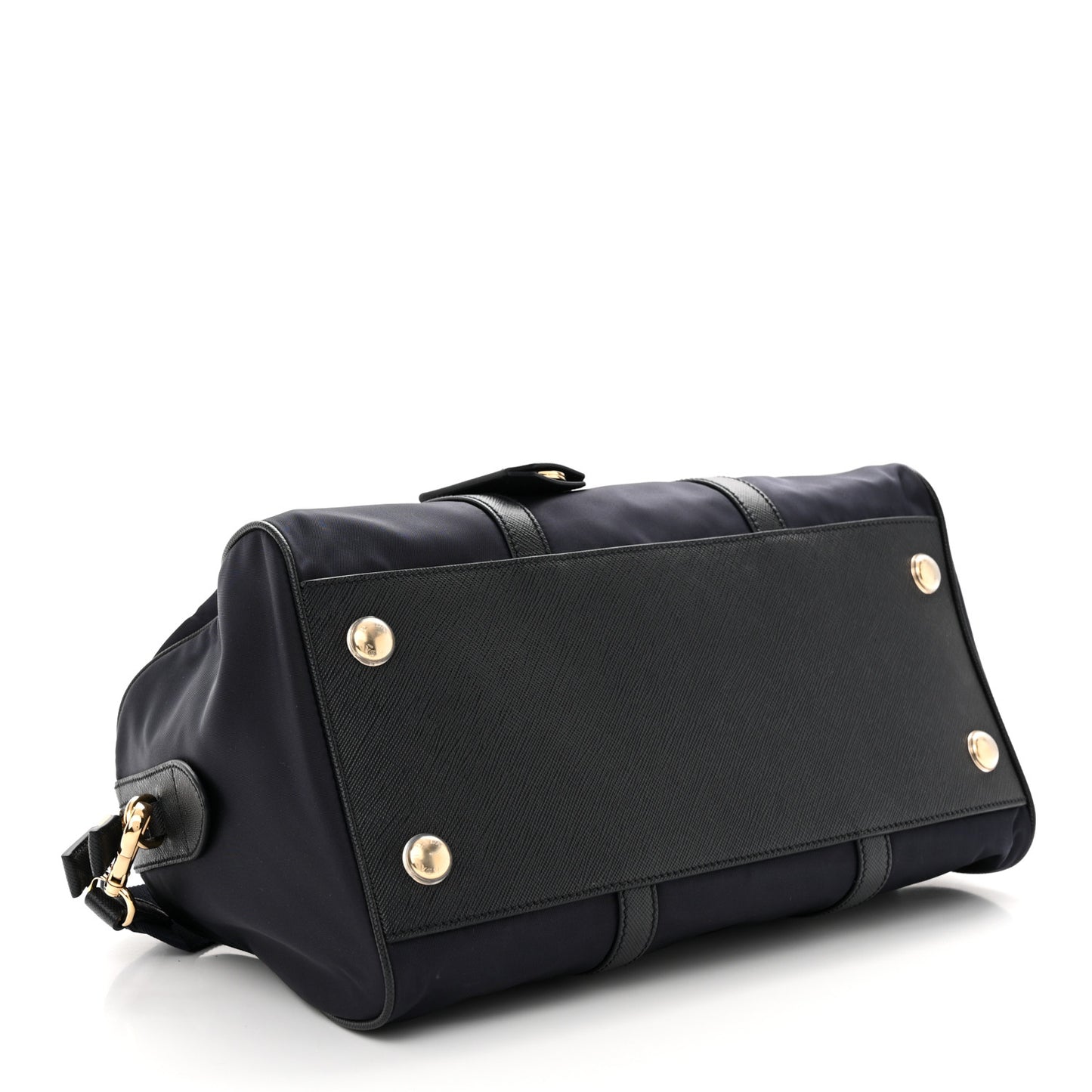 Re-Nylon Saffiano Medium Re-Edition 1978 Top Handle Bag Bleu
