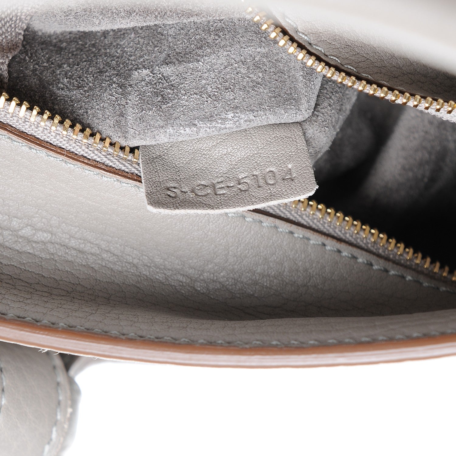 Celine Crisped Calfskin Small Tie Knot Tote Medium Grey 8 of 9