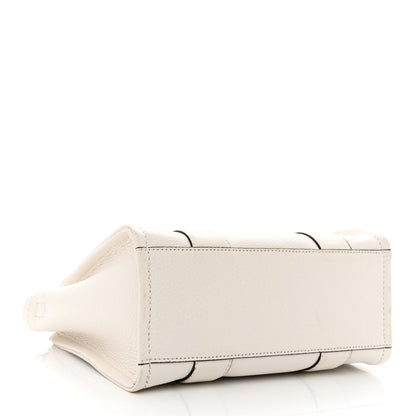 Marc Jacobs Grained Calfskin Mini The Tote Bag Cotton Silver 3 of 9