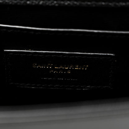 Saint Laurent Grain De Poudre Small Monogram Kate Satchel Black 6 of 10