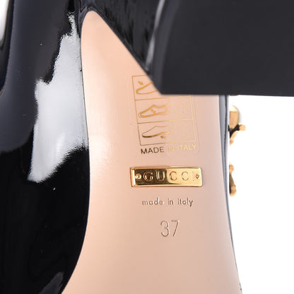 Gucci Vernice Crystal Lois Bee Mary Jane Pumps 37 Black 8 of 11