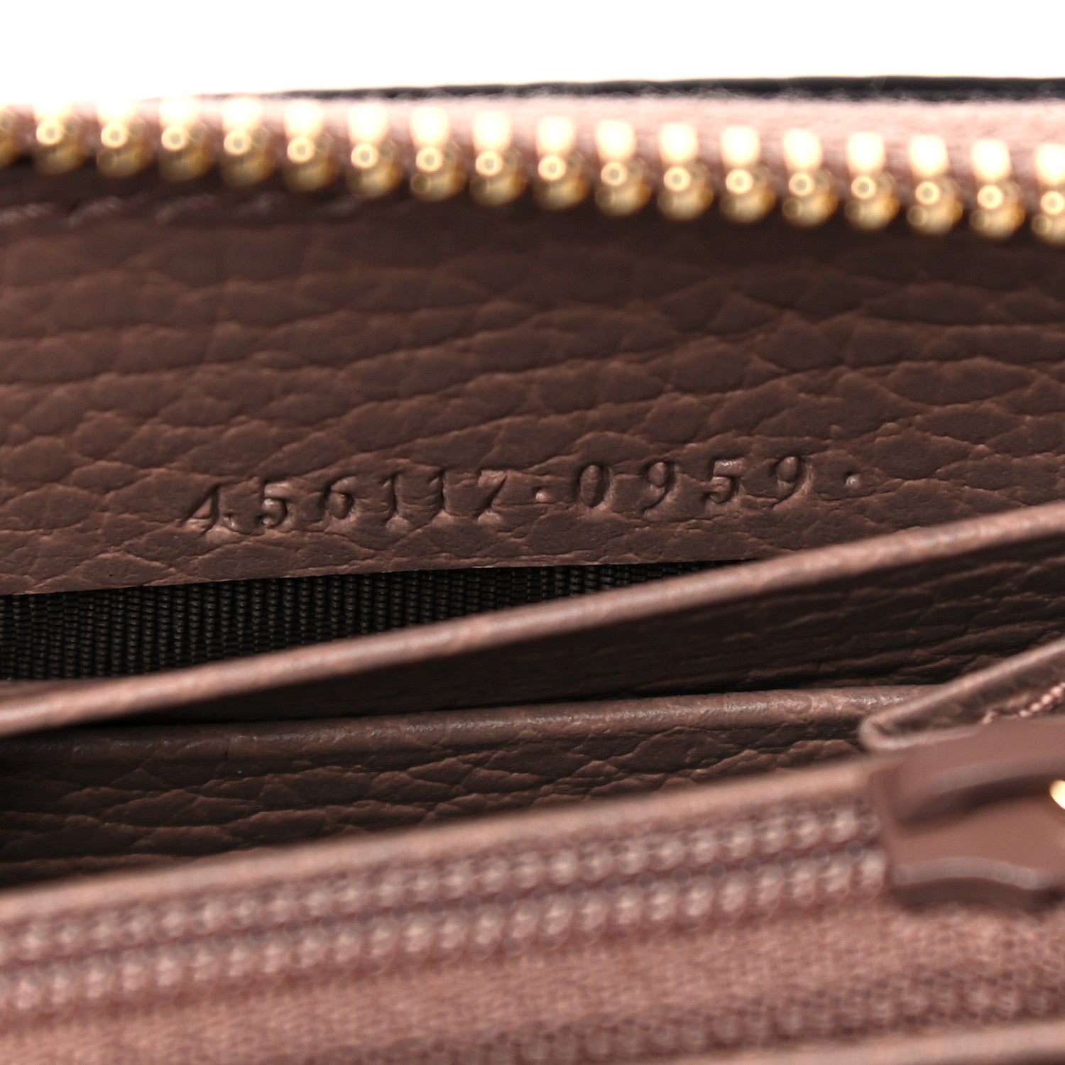 Gucci Dollar Calfskin GG Supreme Monogram GG Marmont Zip Around Wallet Porcelain Rose Beige Ebony 9 of 10