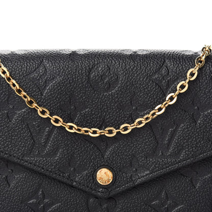 Louis Vuitton Empreinte Pochette Felicie Chain Wallet Black 11 of 12