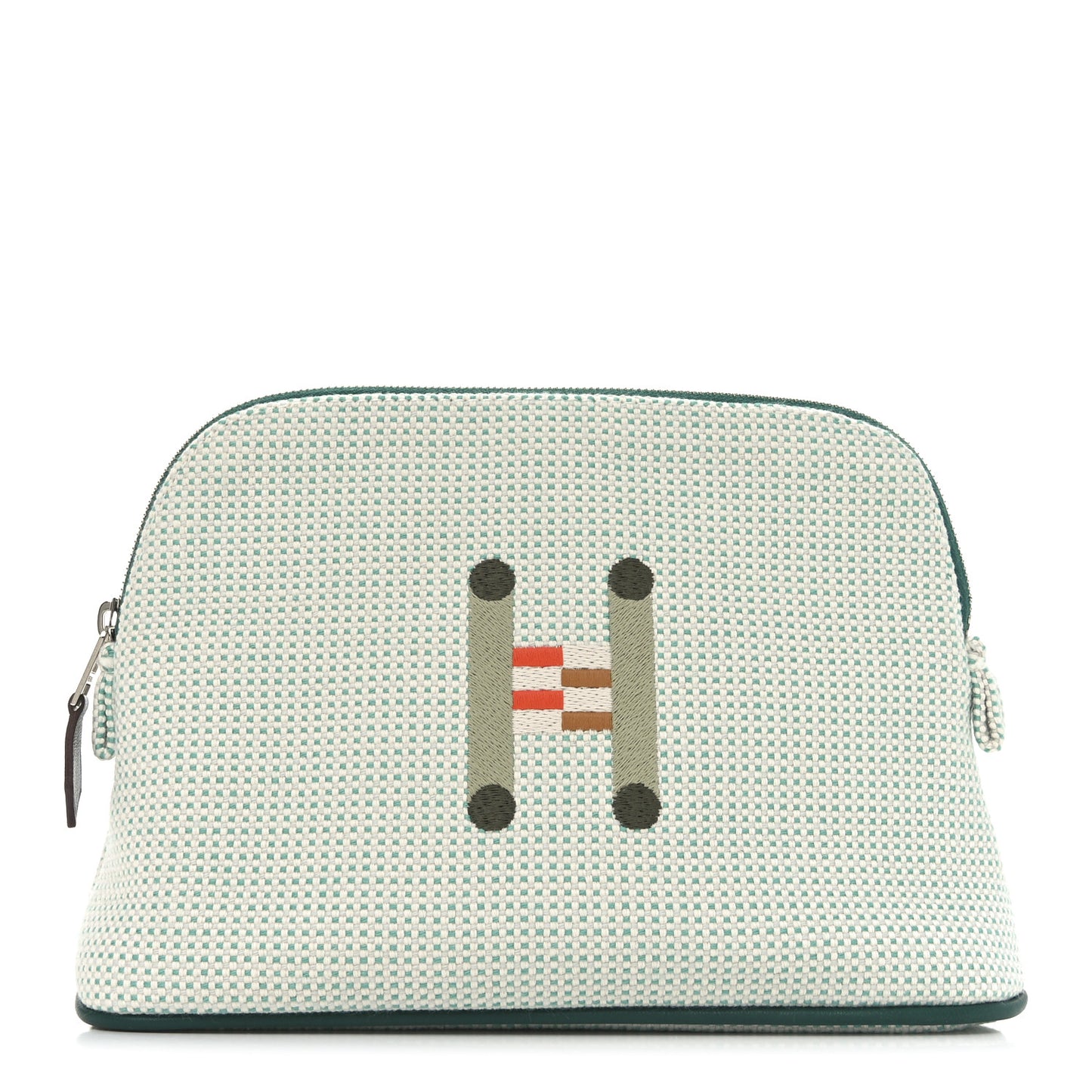 Cotton Canvas Crazy H Mini Bolide Case Nuage Menthe