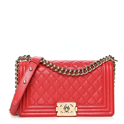 Chanel Caviar Quilted Medium Boy Flap Red 1 of 11
