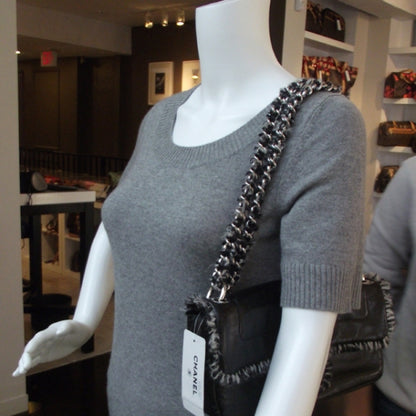 Chanel Lambskin Tweedy Flap Black 2 of 11