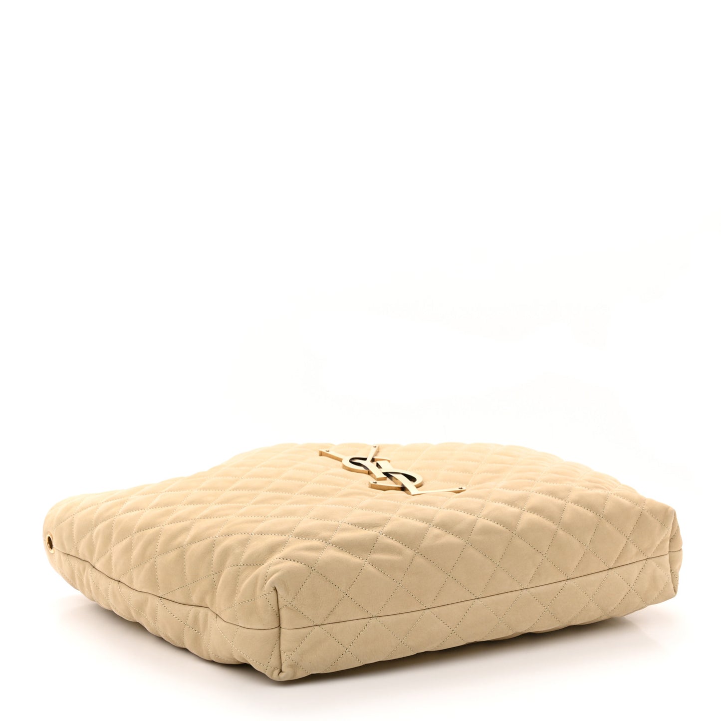 Nubuck Suede Quilted Maxi Icare Shopping Tote Beige