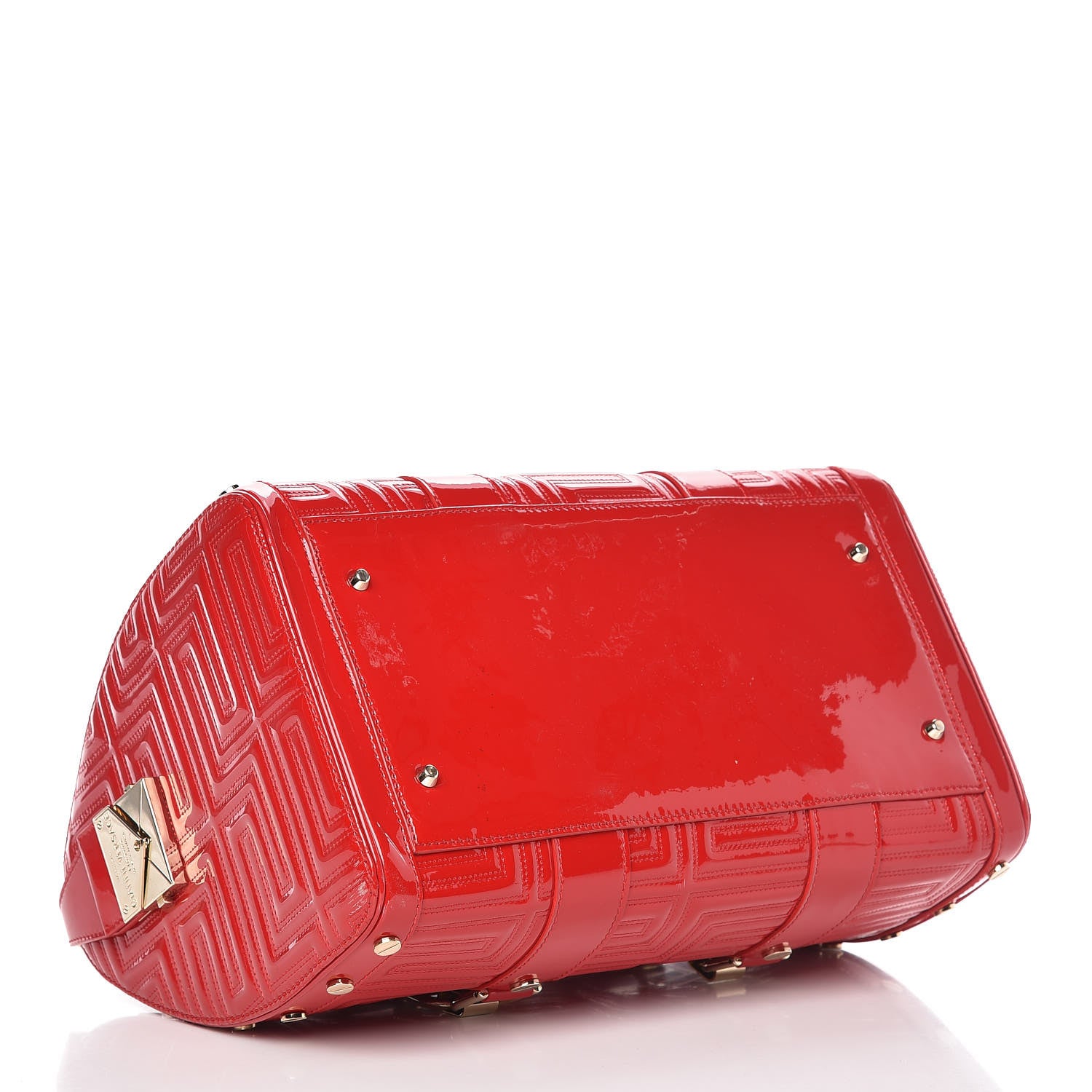 Versace Patent Couture Snap Out Of It Bag Red 4 of 13