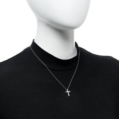 Roberto Coin 18K White Gold Diamond .45ctw Cross Pendant Necklace 2 of 6