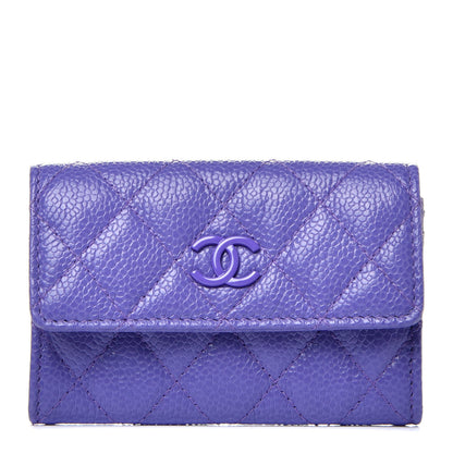 Chanel Caviar Quilted Incognito Flap Card Holder Purple 1 of 9