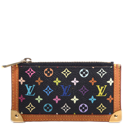 Louis Vuitton Monogram Multicolor Key Pouch Black 1 of 8