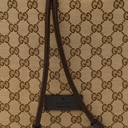 Gucci Monogram Dollar Calfskin O Drawstring Backpack Beige Ebony Testa di Moro Dark Chocolate 8 of 10