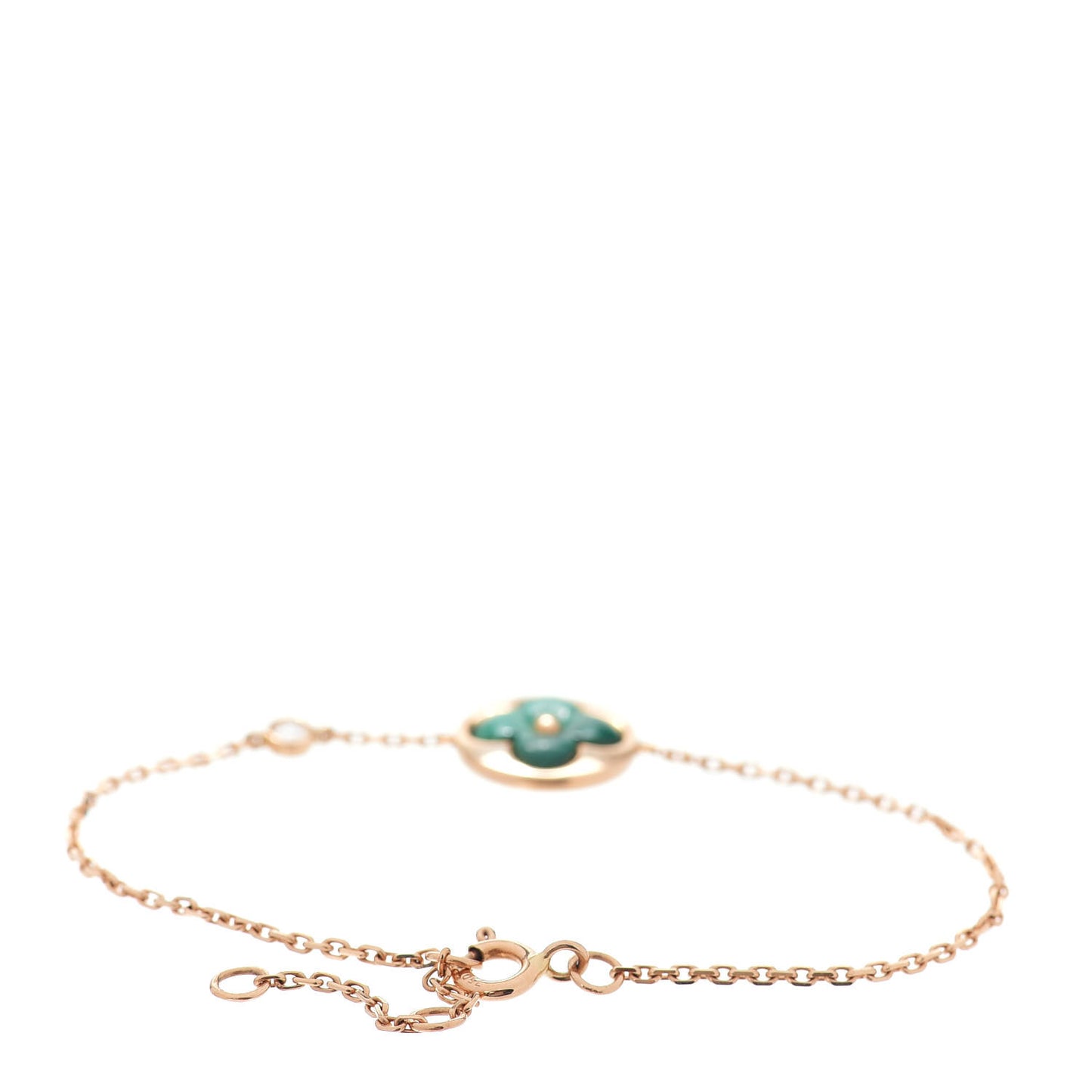 18K Pink Gold Diamond Malachite Blossom BB Sun Bracelet