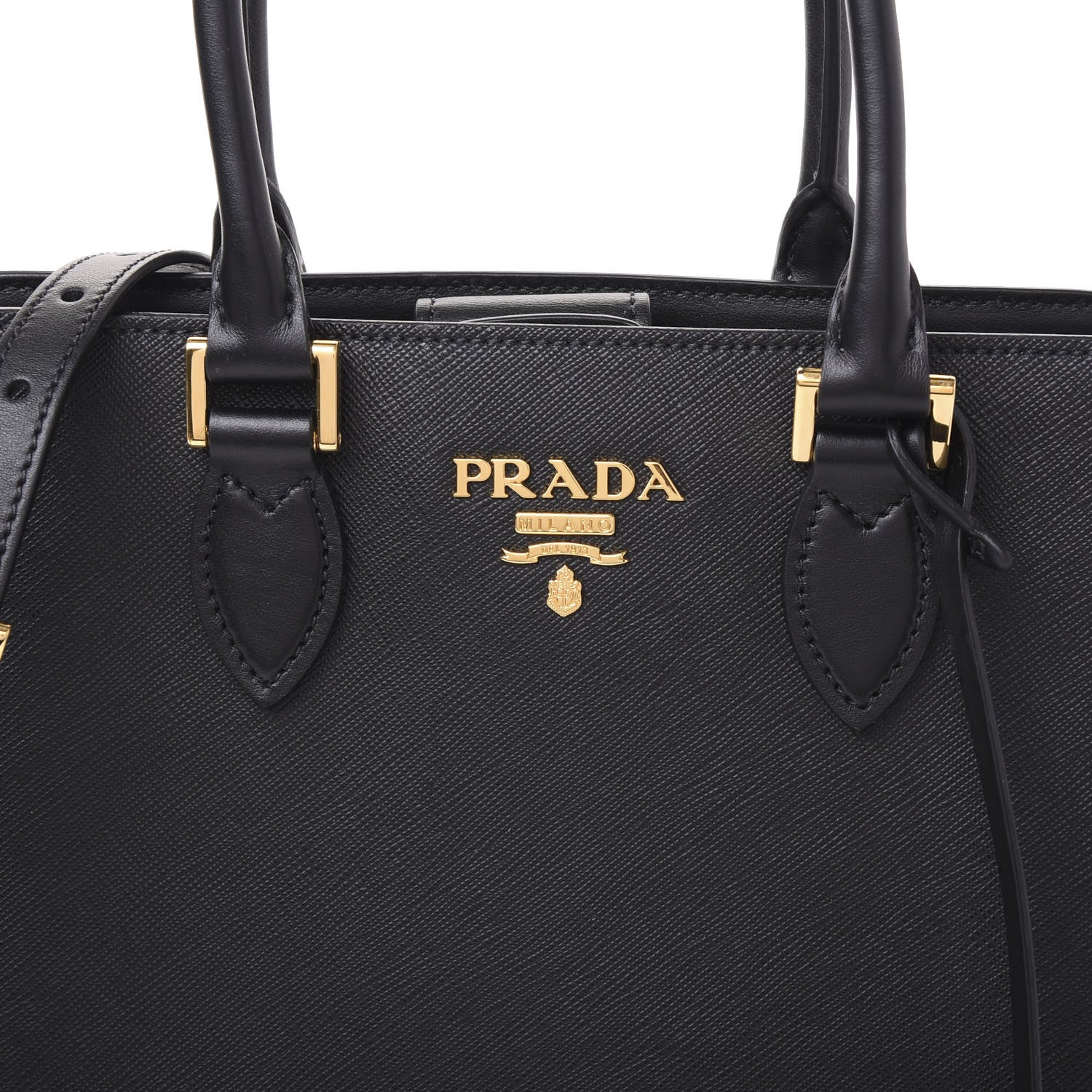 Prada Saffiano Soft Calfskin Zippered Tote Black 6 of 8