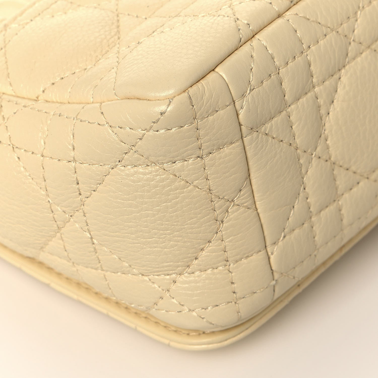 Christian Dior Calfskin Cannage Small Caro Bag Pale Yellow 11 of 14