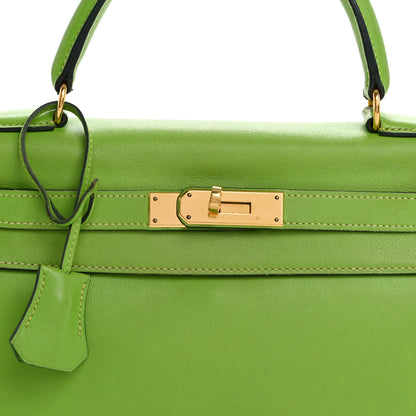 Hermes Veau Gulliver Kelly Retourne 28 Vert Cru 6 of 16