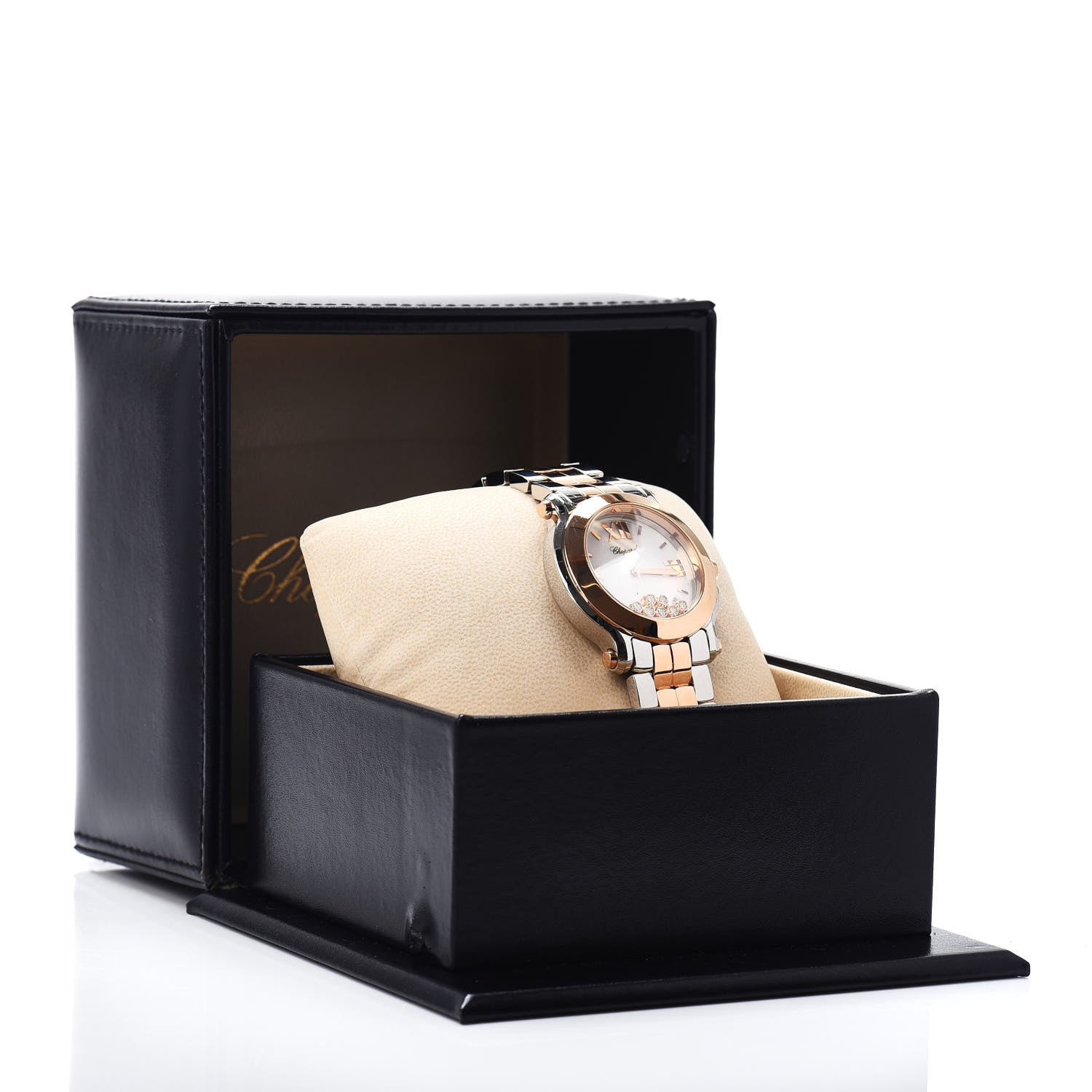Chopard Stainless Steel 18K Rose Gold 7 Diamond 36mm Happy Sport Quartz Watch 6 of 6