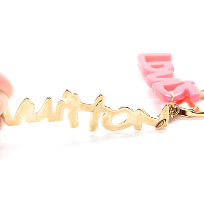 Louis Vuitton Graffiti Bag Charm Pink 4 of 4