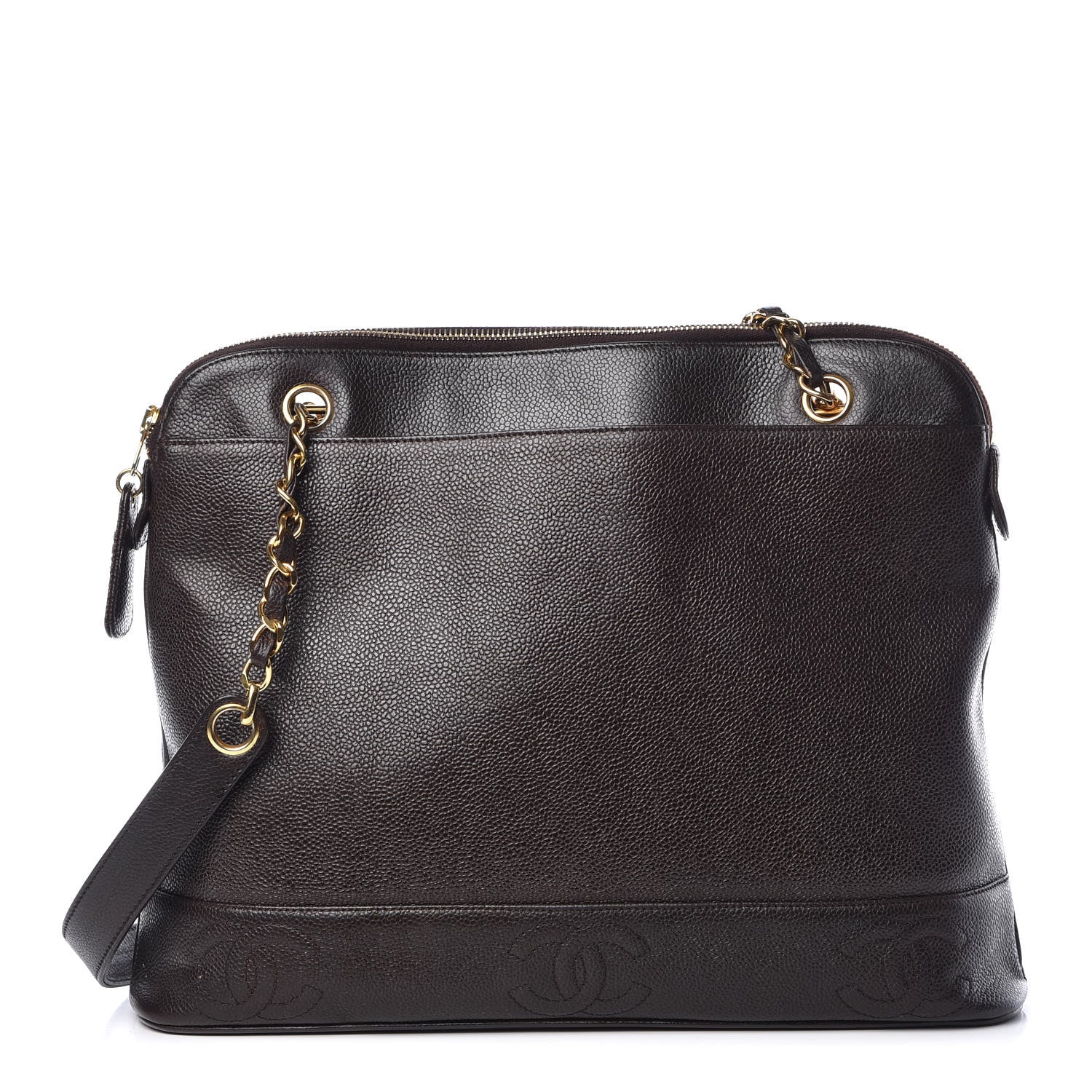 Chanel Caviar Shoulder Bag Brown 1 of 10