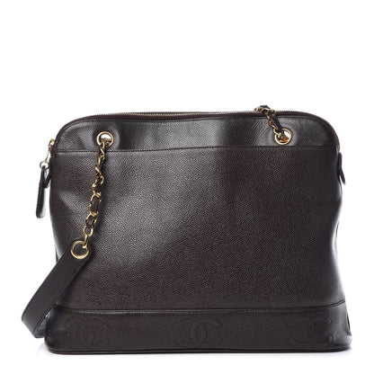 Chanel Caviar Shoulder Bag Brown 1 of 10