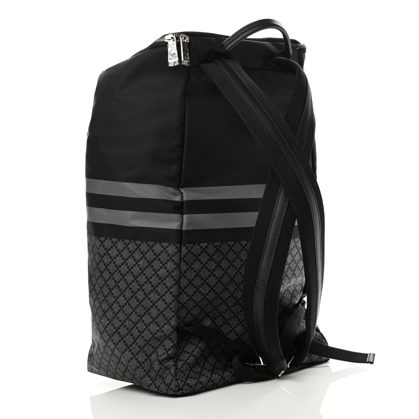 Nylon Diamante Backpack Black