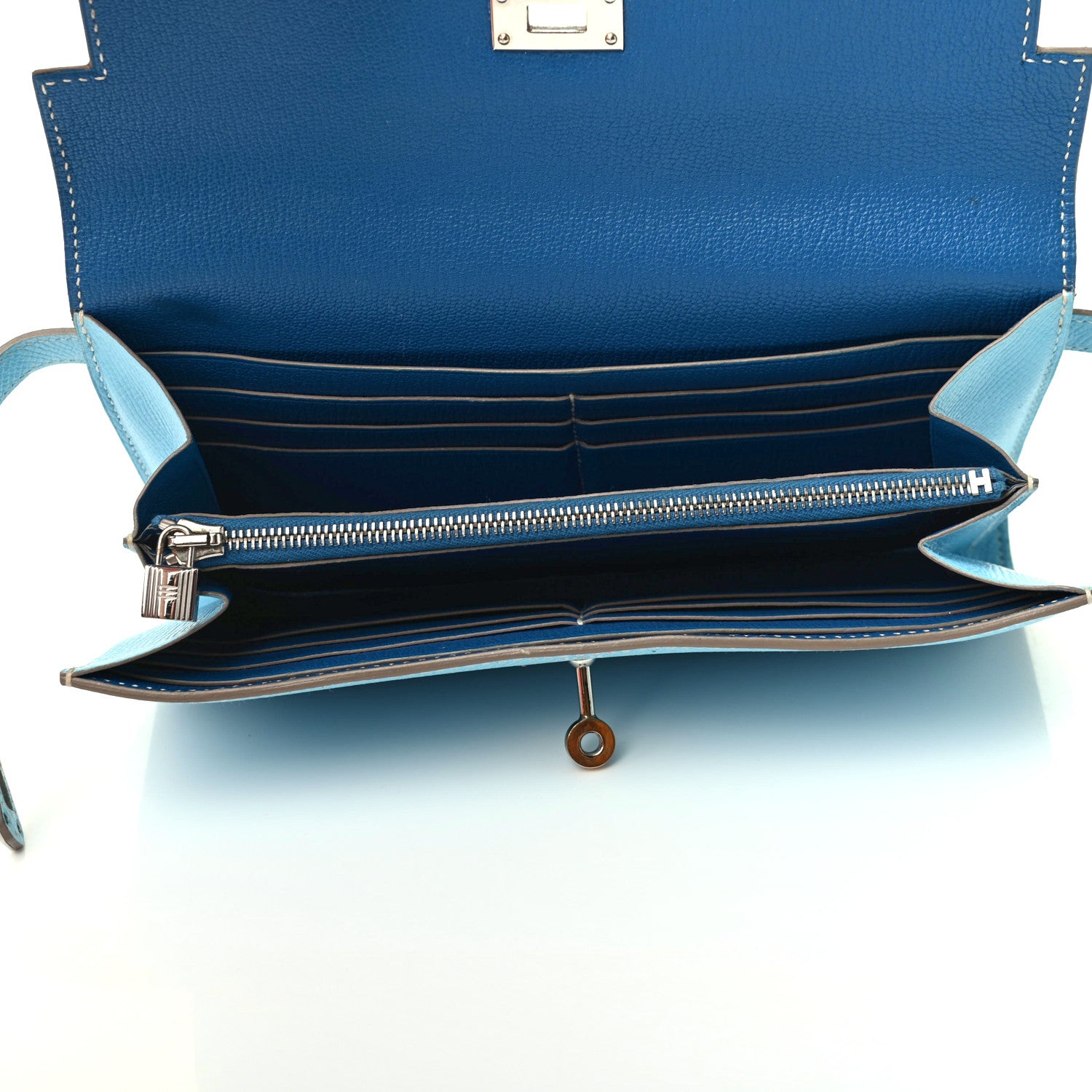 Hermes Epsom Kelly Longue Wallet Celeste 5 of 9