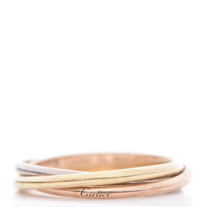 Cartier 18K Pink Yellow White Gold Extra Small Trinity Ring 51 5.75 1 of 6